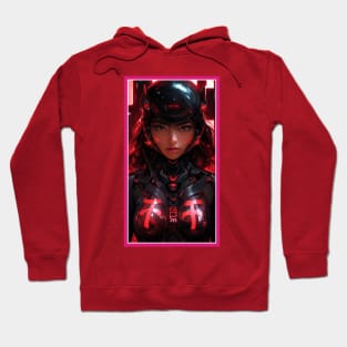 Anime Race Girl | Quality 3D Anime Artwork | Pink Red Black Blue Chibi Manga Anime Art Hoodie